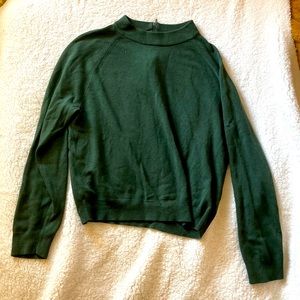 Green mock neck sweater